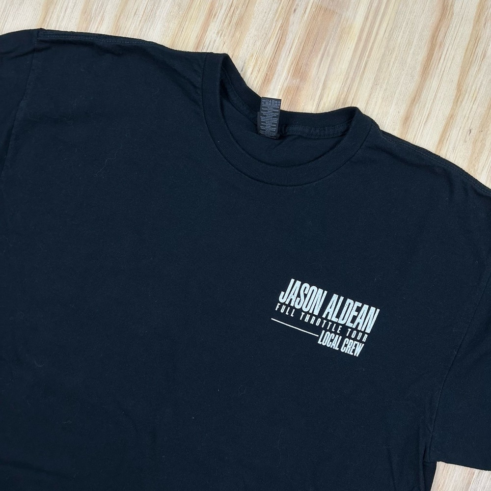 Jason Aldean Full Throttle Tour Local Crew T Shirt Black XL Short Sleeve Country